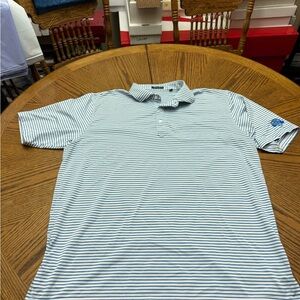 Turtleson White and Blue Polo Shirt with Classic Stripes